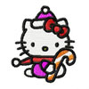 Hello Kitty Christmas machine embroidery design